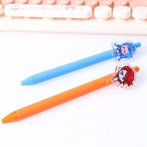 Custom Transparent Orange <b>Acrylic</b> <b>Pen</b> Cartoon Characters Gel Ball Point 0.7mm Writing Width Soft PVC for Business Promotion Gift - Product Image 4