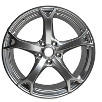 Jantes en alliage d'aluminium forgé LZT-557 370Z V1 19 pouces à cinq branches polies/chromées pour Nissan Sentra/Altima/Toyota Corolla