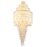 Lustre moderne de style italien, grand lustre en cristal pour mariage, luminaires suspendus de luxe pour salon avec télécommande