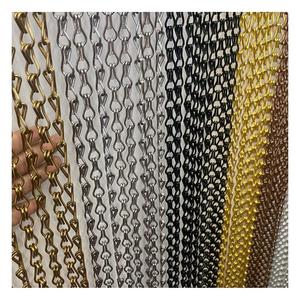 Double crochet spirale aluminium maille décorative <span class=keywords><strong>rideau</strong></span> métal <span class=keywords><strong>rideau</strong></span> mur <span class=keywords><strong>grille</strong></span> décorative pour cloison d'hôtel - Product Image 2