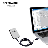JT-R1563 hf rfid lecteur de bureau écrivain double USB HF RFID NFC encodeur 13.56Mhz ISO 15693/ISO14443A/B protocole pour le paiement NFC