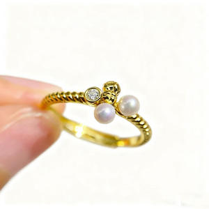 10747 Accesorios de Perlas DIY, Anillo Ajustable de Plata Pura S925, Incrustaciones de Perlas de 11-13 mm, Base Vacía para Incrustaciones, Base Dorada/Plateada Incluida - Product Image 5