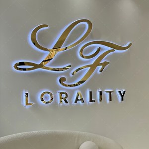 Chuyên nghiệp thép không gỉ LED Backlit chữ hộp Đèn cho văn phòng công ty xây dựng thương hiệu tường khu vực tiếp nhận dấu hiệu - Product Image 6