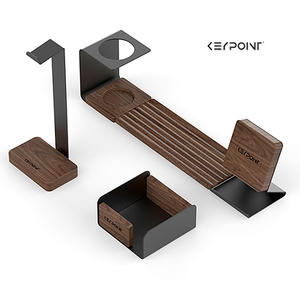 Organizador de escritorio <span class=keywords><strong>Keypoint</strong></span>, soporte de almacenamiento para accesorios de oficina, soporte de madera portátil estable para mesa de estudio, oficina, hoteles - Product Image 1