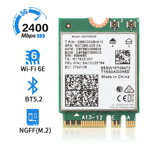 Carte sans fil <span class=keywords><strong>Intel</strong></span> <span class=keywords><strong>AX210NGW</strong></span> WiFi 6E Tri-bande 5400M Adaptateur réseau WIFI M.2 NGFF pour ordinateur portable - Product Image 3