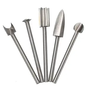 5 cái/bộ khắc gỗ khắc khoan bit công cụ quay Burr đôi kim cương cắt ROTARY Dremel công cụ