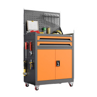 Armoire à outils métallique multifonctionnelle mobile robuste pour atelier de réparation automobile avec tiroirs, chariot à main compact personnalisable