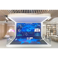 Module LED flexible d'intérieur P2 P2.5, écran LED circulaire, écran publicitaire LED circulaire pour bars et magasins de détail