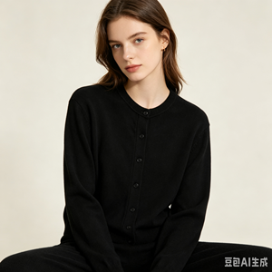 Cardigan noir à col rond et simple boutonnage pour femme, style coréen, Marks & <span class=keywords><strong>Spencer</strong></span>, fermeture boutonnée sur le devant, taille UK 18 (EU 46) - Product Image 1