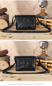 Bolso bandolera <span class=keywords><strong>de</strong></span> moda para hombre, bolso <span class=keywords><strong>de</strong></span> cuero <span class=keywords><strong>de</strong></span> vaca real <span class=keywords><strong>de</strong></span> <span class=keywords><strong>caballero</strong></span> negro, bolso <span class=keywords><strong>de</strong></span> mensajero flexible <span class=keywords><strong>de</strong></span> un solo hombro para hombre - Product Image 5