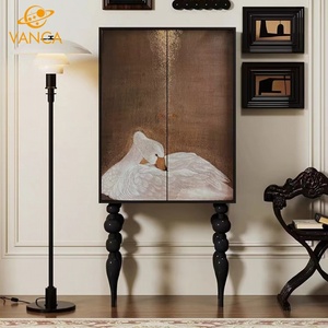 Armoire à chaussures moderne en <span class=keywords><strong>bois</strong></span> massif laqué blanc et <span class=keywords><strong>noir</strong></span>, grande capacité, multi-niveaux, rangement mural, armoire latérale pour les pieds - Product Image 1