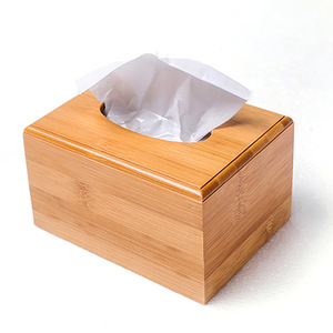 Boîte de rangement réutilisable pour serviettes de table, distributeur Facial en bambou, carré, moderne, personnalisé, vente en gros, unités - Product Image 1