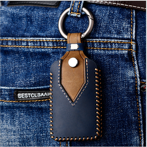 مجنون الحصان الجلود اليدوية مفتاح السيارة مفتاح غطاء حالة لمازدا <span class=keywords><strong>3</strong></span> اليكسا CX4 CX5 CX8 2019 2020 <span class=keywords><strong>3</strong></span> زر الذكية مفتاح السيارة عن بعد - Product Image 4