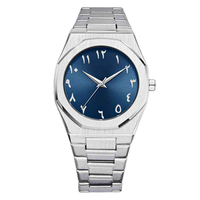Montre-bracelet pour homme Citizen à mouvement quartz, cadran noir mat en acier inoxydable avec chiffres arabes, montre quartz personnalisée OEM tendance
