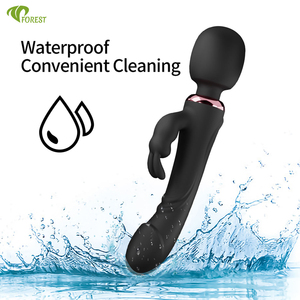 Motorlu Titreşimli El Tipi Çubuk Tavşan Vibratör 3'ü 1 Arada USB Klitoris Vibratörü Silikon Oyuncaklar Kadın Orgazmı için Titreşimli Masaj Aleti - Product Image 4