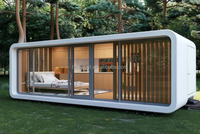 Maisonnette préfabriquée avec salle de bain et cuisine, solution de logement modulaire pour les stations balnéaires et le glamping