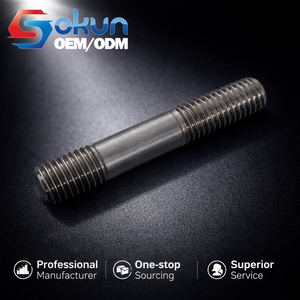 Perno roscado de doble extremo de acero al carbono cincado GB 897, perno roscado métrico de acero inoxidable A2 A4 Bm=1d - Product Image 1