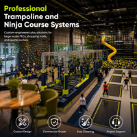 Parque Infantil Ninja Jungle Adventure con Estructura de Acero, Certificado EN1176 TUV, Grado Comercial, Proyecto para Operadores