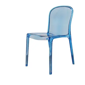 Sedia trasparente sedia da pranzo moderna e minimalista con schienale per la casa Net blue Ins Style Plastic Crystal Chair