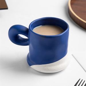 इन शैली की उच्च-मूल्य मैक्रोन सिरेमिक कप कार्यालय उच्च-अंत अर्थ पीने का पानी हिट रंग युगल कॉफी कप ओएम - Product Image 4