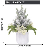 Plante artificielle de Noël en gros, pin floqué blanc, fleur en pot, centre de table de Noël, décoration intérieure pour la maison et les fêtes