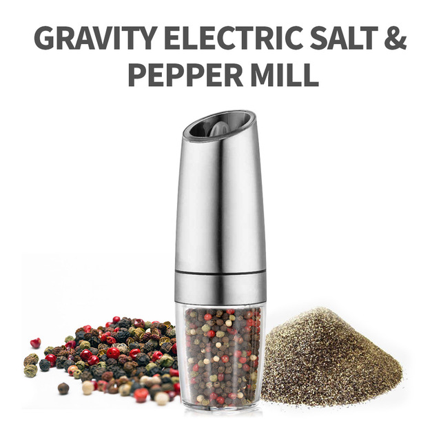 Gravity-sensing Ceramic Pepper Grinder with Transparent Lid Induction Electric Salt & Pepper Mill Wholesale Manufacturer