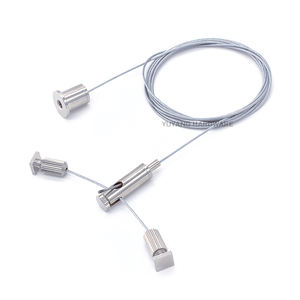 Kit <span class=keywords><strong>de</strong></span> <span class=keywords><strong>suspension</strong></span> pour luminaires, câble en acier réglable pour panneau lumineux LED - Product Image 2