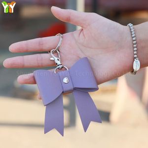 Cute <b>Bow</b> Pu Leather Butterfly Style Bag Charm Stocked Elegant Keychain Gift - Product Image 3
