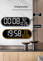 Calendrier de température multifonction design 3d mur led alarme numérique horloges de table intelligentes pour bureau