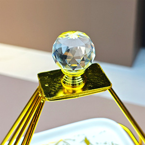 New Bán Sang Trọng Vàng Lưu Trữ Giá Món Tráng Miệng Bánh Hiển Thị Sắt Lồng Chim Tam Giác Bánh Đứng - Product Image 2