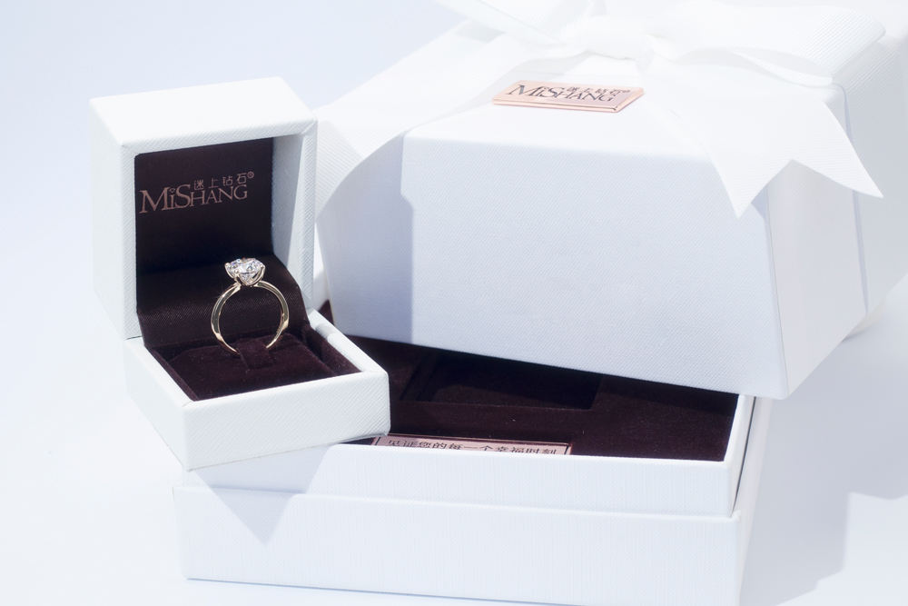 Mishang Wedding Jewelry IGI 14K White Gold CVD RD Cut D VVS2 Lab