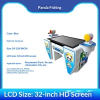 2026 Huilexing Premium Machine de jeu de pêche double pour aire de jeux pour enfants, design Panda, équipement d'arcade métallique pour deux joueurs