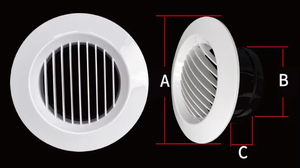 ABS tondino feritoia <span class=keywords><strong>aria</strong></span> condizionata <span class=keywords><strong>aria</strong></span> condizionata griglie di plastica deodorante valvola a disco - Product Image 5