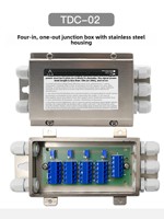Caja de Conexiones Ouluda TDC-03, Impermeable, Resistente a la Humedad, Gris, Cinco Orificios, Cuatro Cables, Pequeña, para Básculas