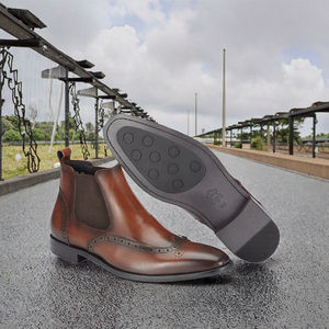 Botas Chelsea de Estilo Británico para Hombre, de Cuero Genuino, de Caña Alta, Zapatos de Negocios, Botas Cortas Transpirables de Invierno, Sin Cordones - Product Image 2