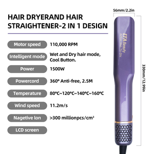 Lisseur de cheveux professionnel en céramique, coiffage rapide avec écran LCD, température réglable et arrêt automatique de sécurité - Product Image 2