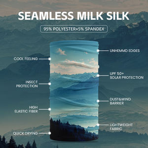 Bandana Tabung Poliester Cetak Sublimasi Logo Kustom, Bernapas, Pelindung UV, Tanpa Jahitan, Penutup Leher, Masker Wajah untuk Aktivitas Luar Ruangan - Product Image 2