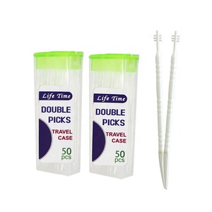 Stuzzicadenti Interdentali 2in1 Usa e Getta <span class=keywords><strong>per</strong></span> Igiene Orale da Viaggio, 50 Pezzi in Plastica <span class=keywords><strong>per</strong></span> Conservazione in Porta <span class=keywords><strong>Pranzo</strong></span> - Product Image 1