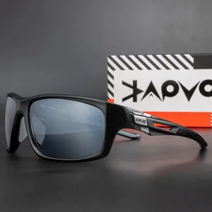 Kapvoe Dropshipping Square Colorful Glasses Outdoor Sports Sunglasses Men's CE UV400 Driving Polarized Sunglasses 2022