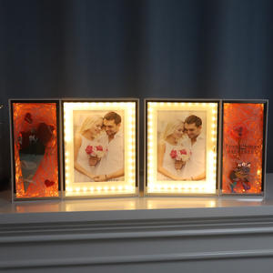 <span class=keywords><strong>Cadre</strong></span> <span class=keywords><strong>photo</strong></span> LED personnalisé pour cadeau d'anniversaire de mariage avec sublimation de fenêtre de 90 jours - Product Image 2