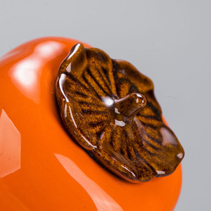 โถเซรามิกทรงลูกพลับพร้อมฝาไม้สำหรับเก็บชา ของขวัญแต่งงาน ของตกแต่ง ภาชนะใส่ขนม ของที่ระลึก - Product Image 4