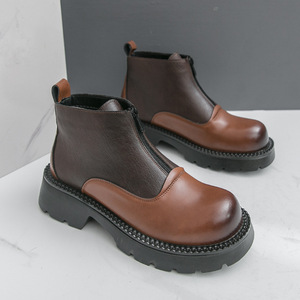 Nouvelles Bottes en Cuir pour Hommes 2026 – Style Tendance Décontracté à Enfiler Mi-Mollet - Product Image 1