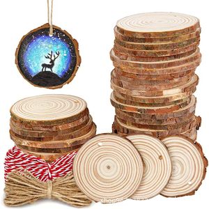 Base de peinture artisanale en copeaux de bois, rondelle en bois massif pour décoration artistique DIY, décoration intérieure, motif naturel d'anneaux d'arbre - Product Image 3