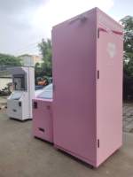 JLJ rose style minimaliste photobooth vue de dessus photomaton numérique monnayeur aérien 360 photomaton coque dslr