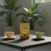 Sachets refermables personnalisés autoportants pour café, jus et boissons liquides, avec impression en héliogravure, étanches et de qualité alimentaire, type pochette stand-up