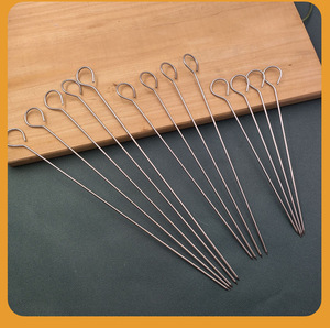 Venta al por mayor pinchos de barbacoa de 9 formas aguja de cola de ganso pinchos de barbacoa de acero inoxidable redondos palos de metal pinchos de barbacoa Kebab - Product Image 6