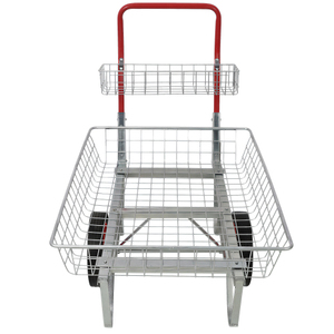 Chariot de jardin en métal galvanisé, fermé, à deux roues, chariot utilitaire pour le rangement d'outils, uniquement aux États-Unis - Product Image 4