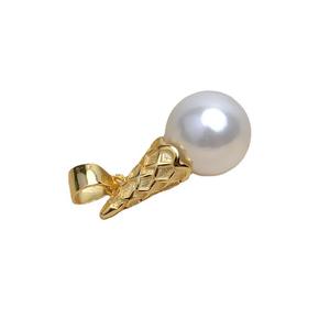 จี้เงินแท้ S925 ชุบทอง งานแฮนด์เมด สำหรับ DIY ดีไซน์ไอศกรีมสุดอินเทรนด์ พร้อมโซ่เปล่าสำหรับใส่ไข่มุก 7-10 เม็ด รุ่น 4374 - Product Image 4