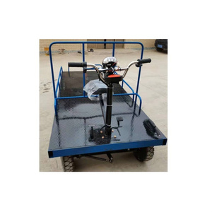 Voiture plate de poussée électrique à trois <span class=keywords><strong>roues</strong></span> d'approvisionnement d'usine avec chariot d'entraînement debout à vendre <span class=keywords><strong>brouette</strong></span> - Product Image 1