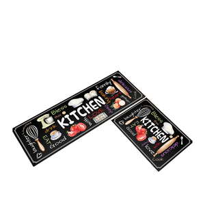 Tapete de Cocina Moderno con Diseño Floral, Absorbente de Lodo de Diatomeas, Impermeable, Antideslizante, de Microfibra y Poliéster, Apto para Mascotas, Delgado, Acolchado y Lavable - Product Image 1